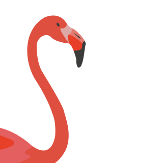 Avatar of a Flamingo on a orange background