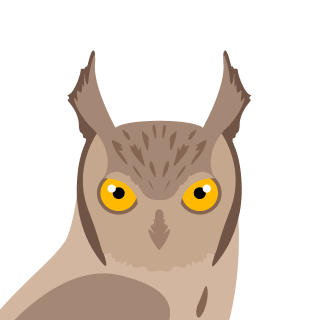 Avatar of a Scops owl on a orange background